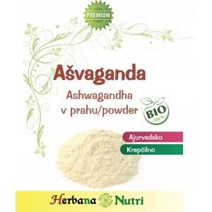 Ashwaganda (Ašvaganda) v prahu Premium 125g (EKO)