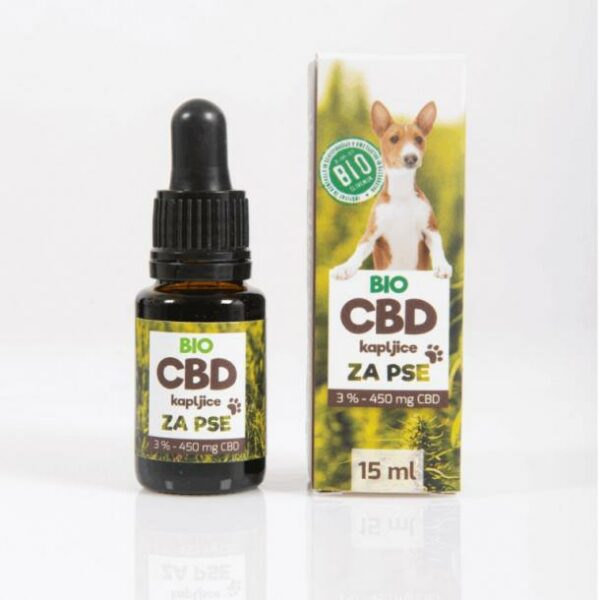 CBD kapljice za pse 3% 15ml (EKO)