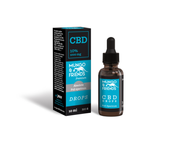 CBD konopljine kapljice 10% Mungo & Friends 10ml