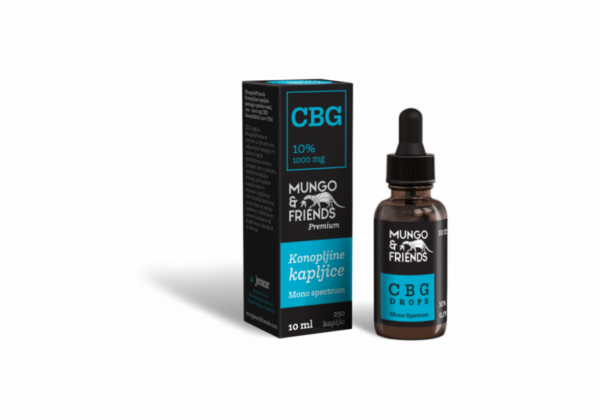 CBG konopljine kapljice 10% Mungo & Friends 10ml