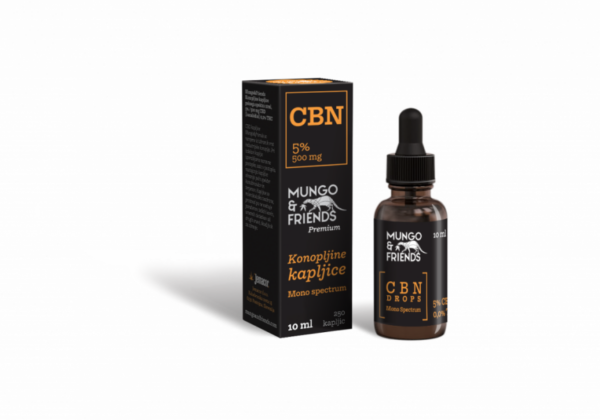 CBN konopljine kapljice 5% Mungo & Friends 10ml