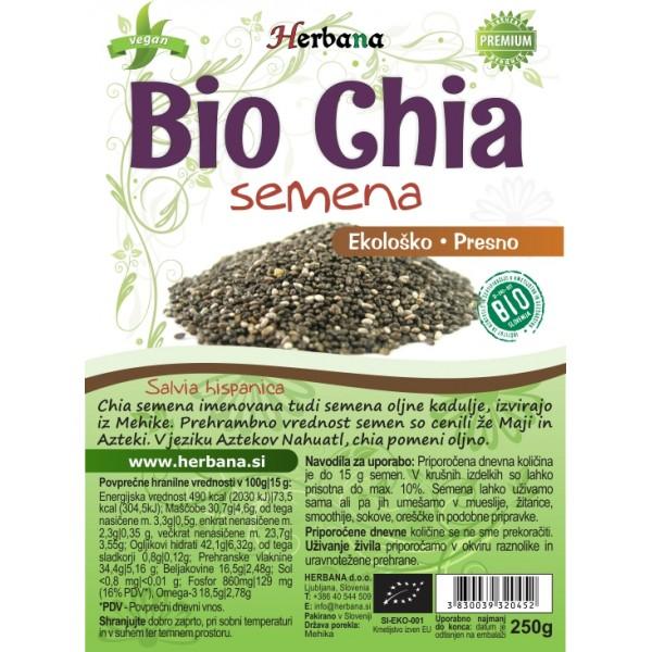 Chia semena presna Premium 250g (EKO)