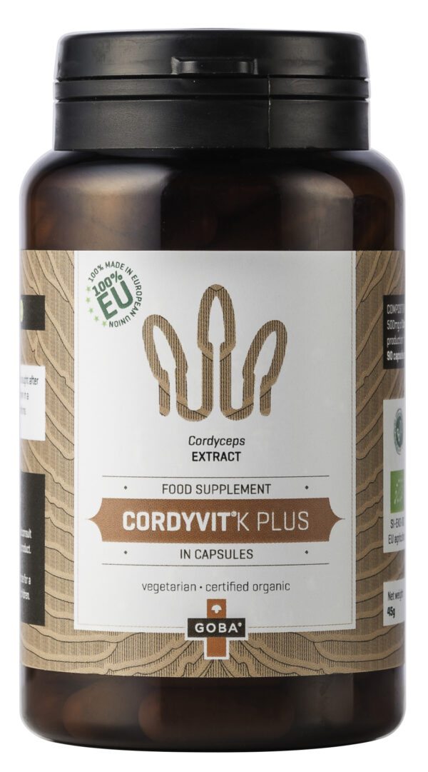 CordyVit K Plus kitajska goba Cordyceps 90 kapsul (EKO)