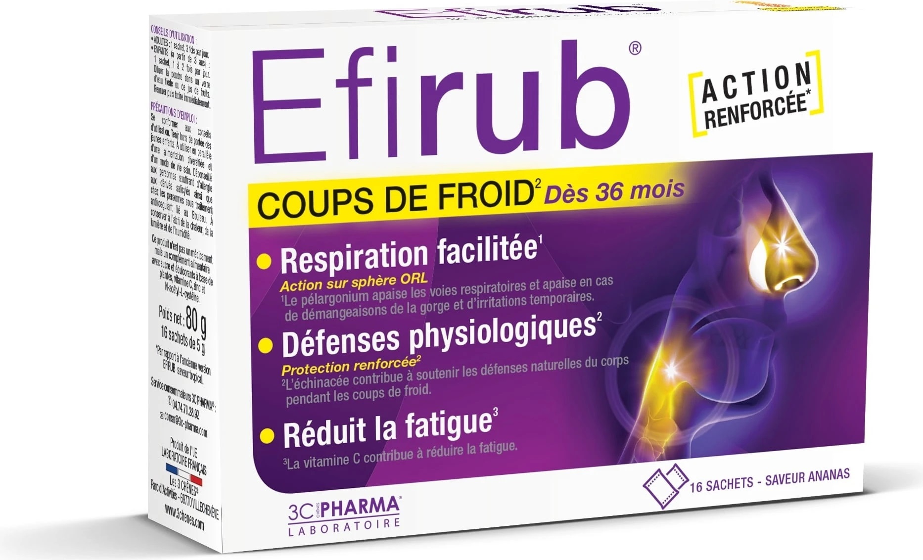 Efirub - pri gripi in prehladu 16 vrečk