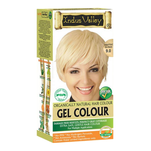 Gel barva za lase najsvetlejša blond 9.0 Indus Valley 190g