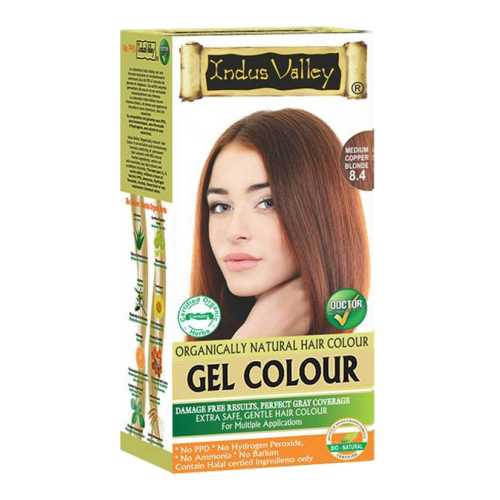 Gel barva za lase srednje bakreno blond 8.4 Indus Valley 190g