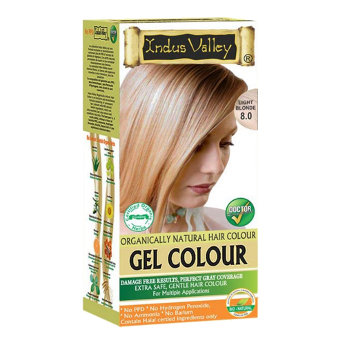 Gel barva za lase svetlo blond 8.0 Indus Valley 190g