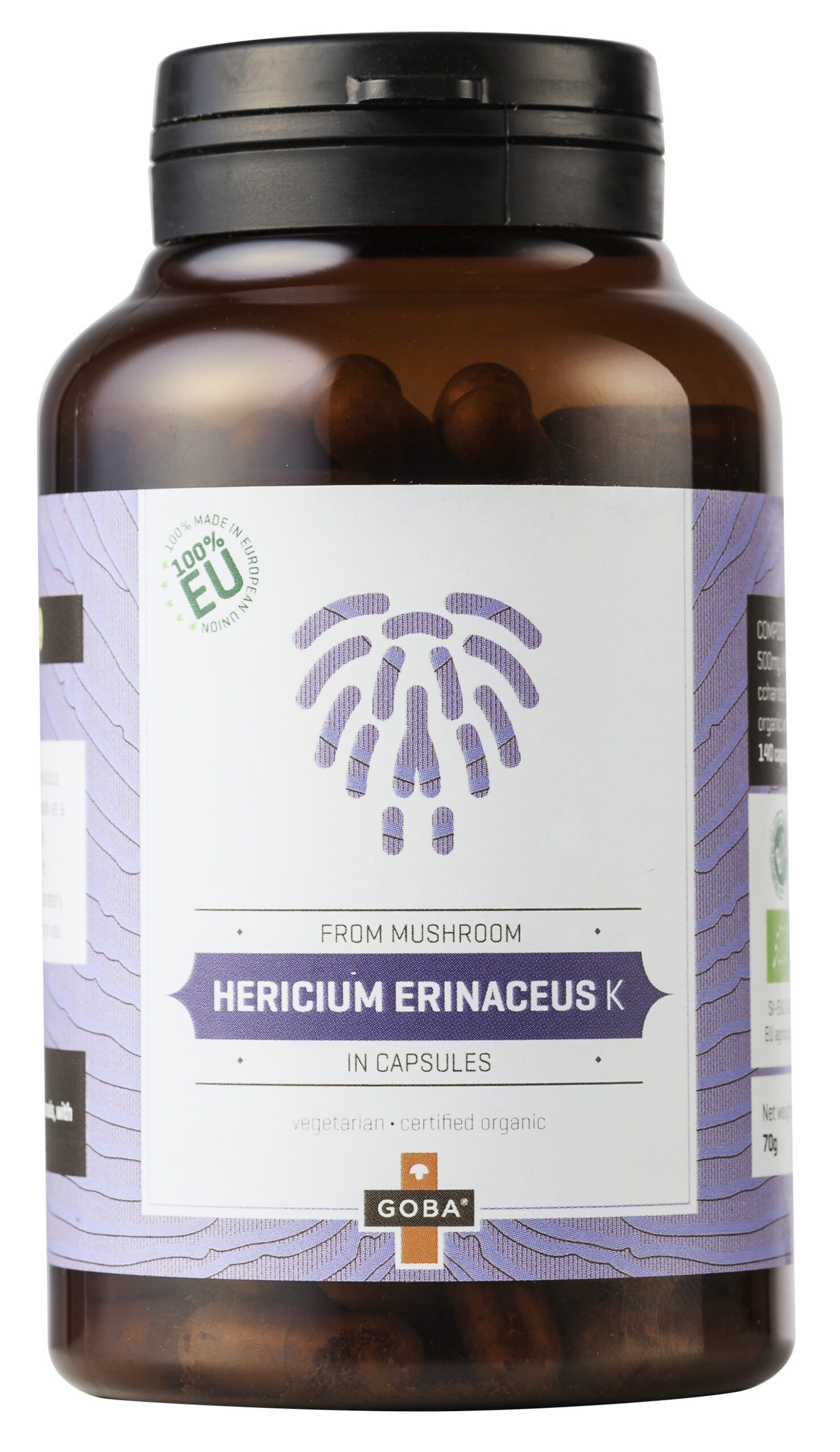 Hericium erinaceus K ali resasti bradovec 140 kapsul (EKO)