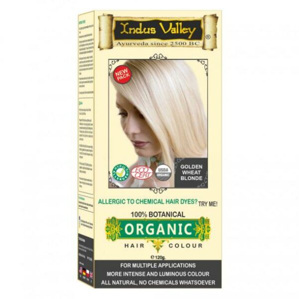 Naravna barva za lase zlato pšenično blond Indus Valley 120g (EKO)