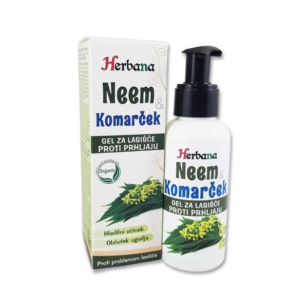 Neem in komarček gel za lasišče 100ml (EKO) - proti prhljaju