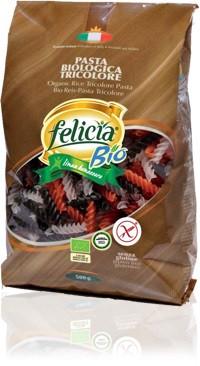 Riževe testenine svedrčki tri barvni brez glutena 500g (EKO)
