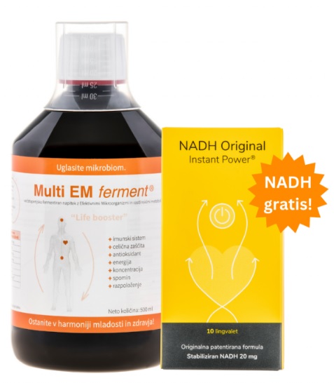 AKCIJA Multi EM ferment 500ml + NADH 10 pastil