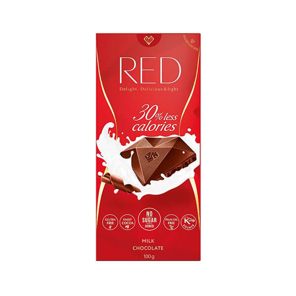 RED Mlečna čokolada brez dodanega sladkorja 100g