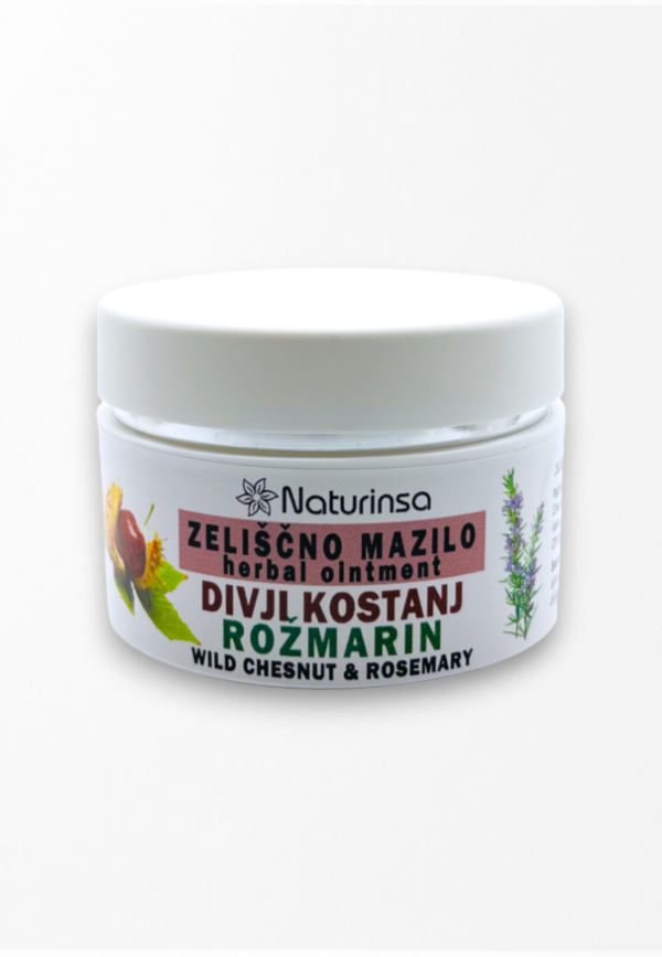 Zeliščno mazilo divji kostanj rožmarin 50ml