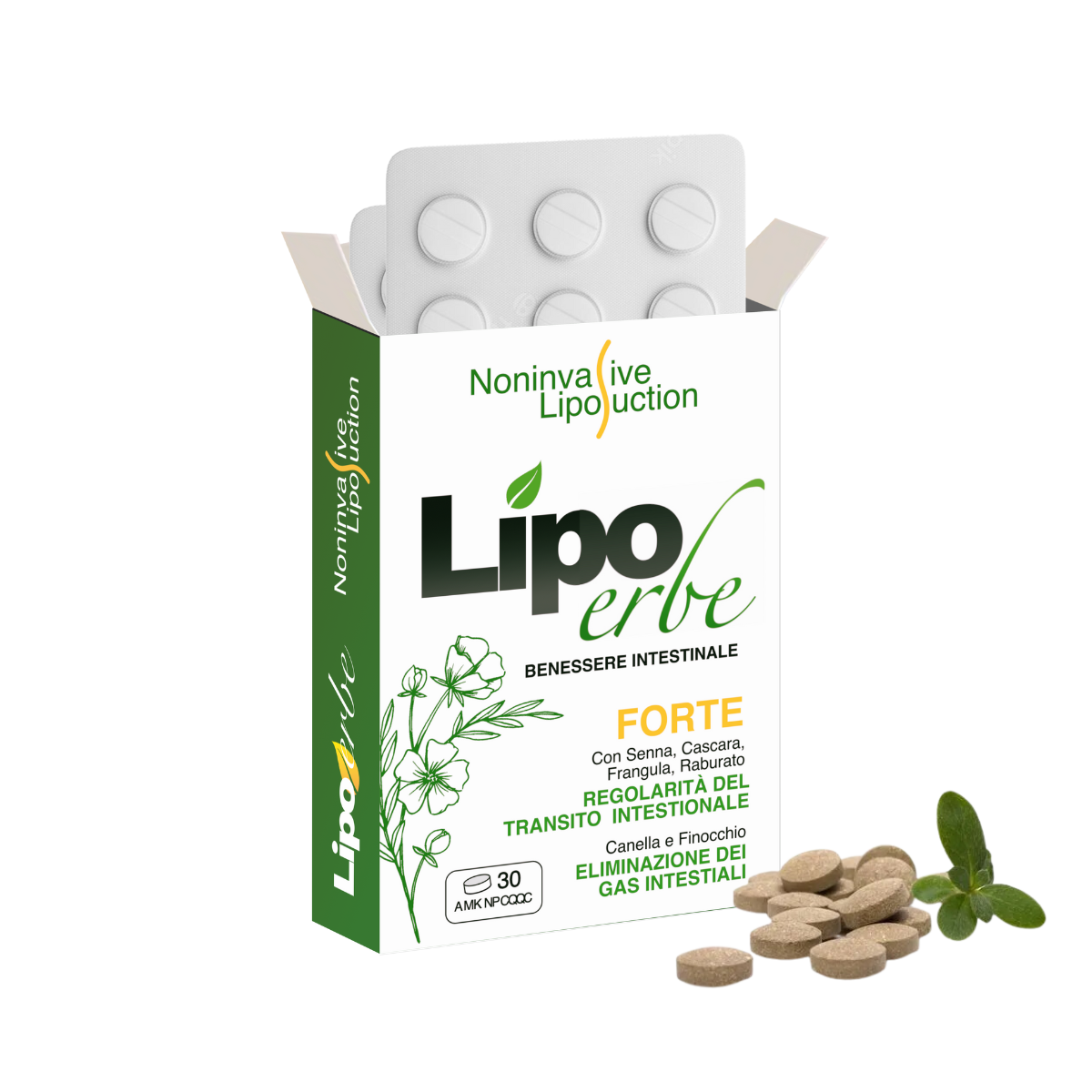 Lipoerbe forte zeliščne tablete za prebavo 30 tablet