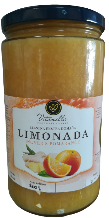 Limonada z ingverjem in pomarančo 800g