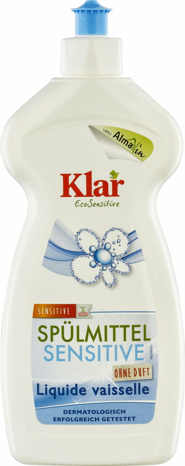 Detergent za ročno pomivanje posode za zelo občutljivo kožo Klar 500ml