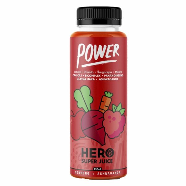 HERO napitek POWER super juice za dvig energije 250ml