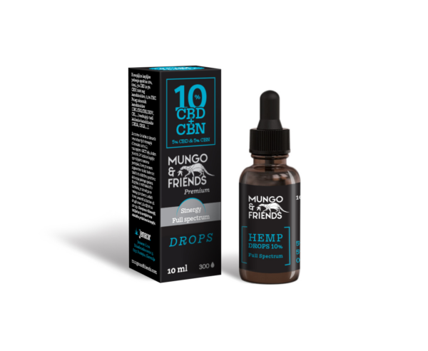 Mungo & Friends CBD + CBN konopljine kapljice 10% 10ml