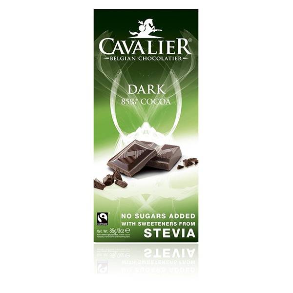 Temna čokolada (85% kakava) s stevio Cavalier 85g