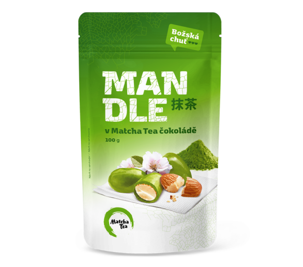 Mandlji obliti z Matcha čokolado 100g