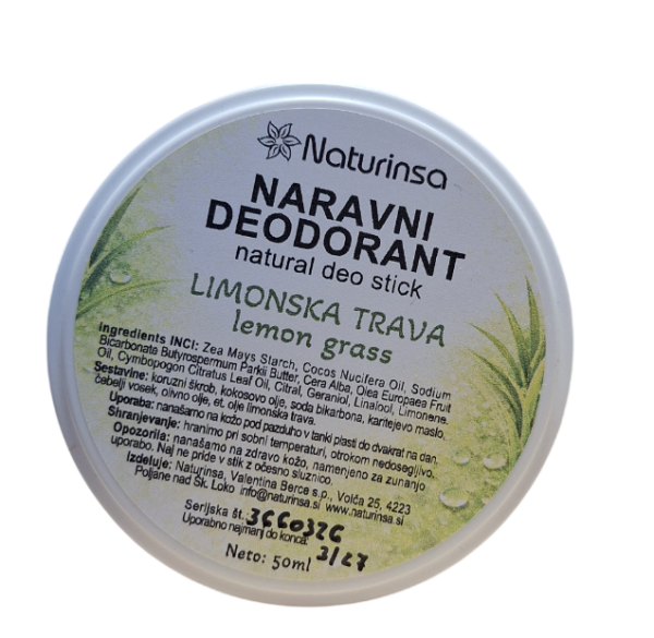 Naravni deodorant limonska trava 50ml