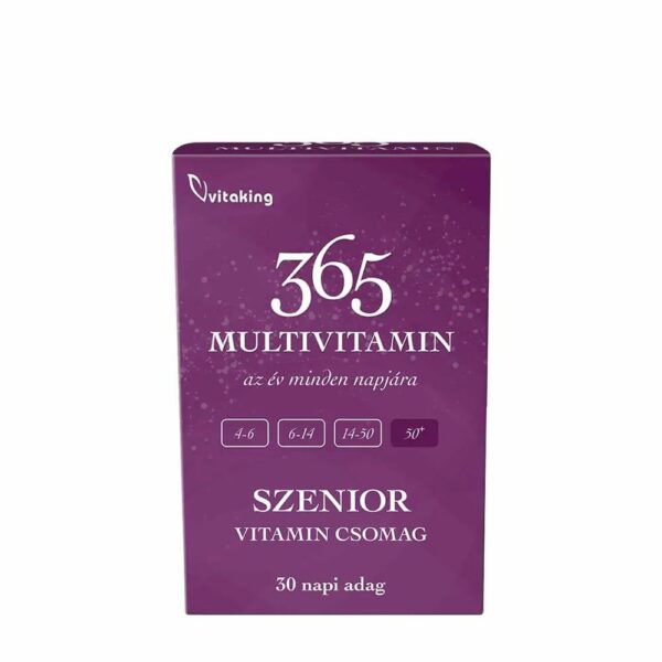 365 multivitamin Senior - uravnotežen vitaminsko-mineralni paket za starejše od 50 let 30 kapsul