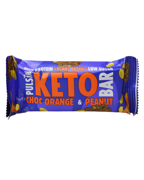 Keto proteinska ploščica s čokolado, pomarančo in arašidi 50g