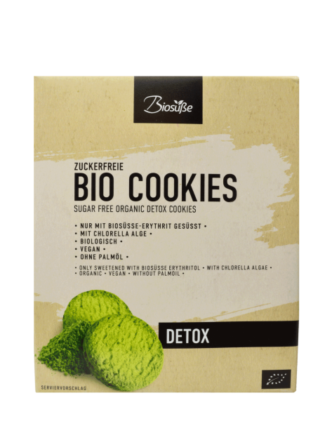 Detox piškoti s klorelo brez sladkorja 135g (EKO)