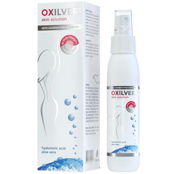 Oxilver raztopina za nego kože z aktivnim kisikom in koloidnim srebrom 100ml