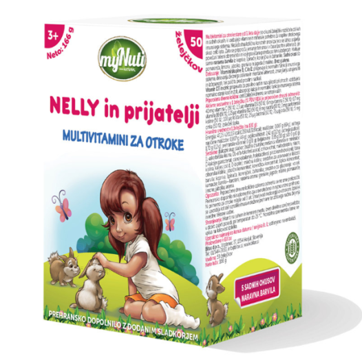 Multivitamini za otroke Nelly in prijatelji 50 bombonov