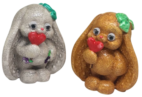 Zajček s srčkom 1 kos