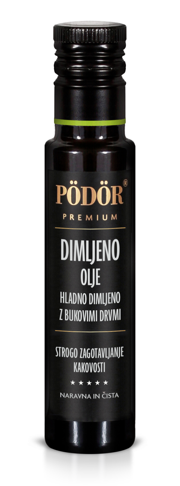 Hladno dimljeno olje z bukovmi drvmi 100ml