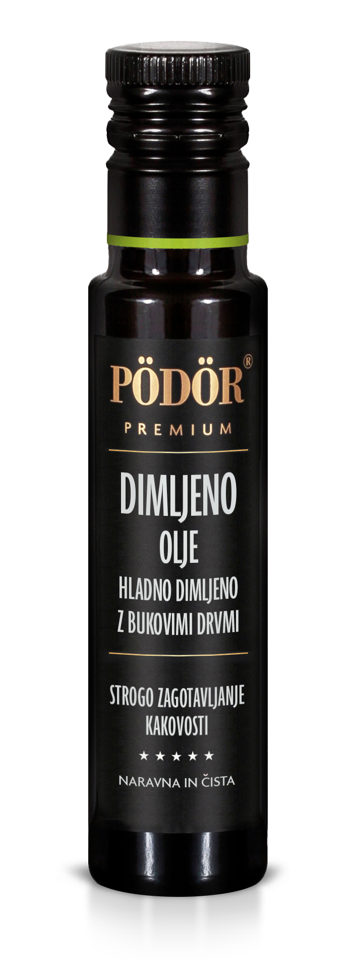 Hladno dimljeno olje z bukovmi drvmi 100ml
