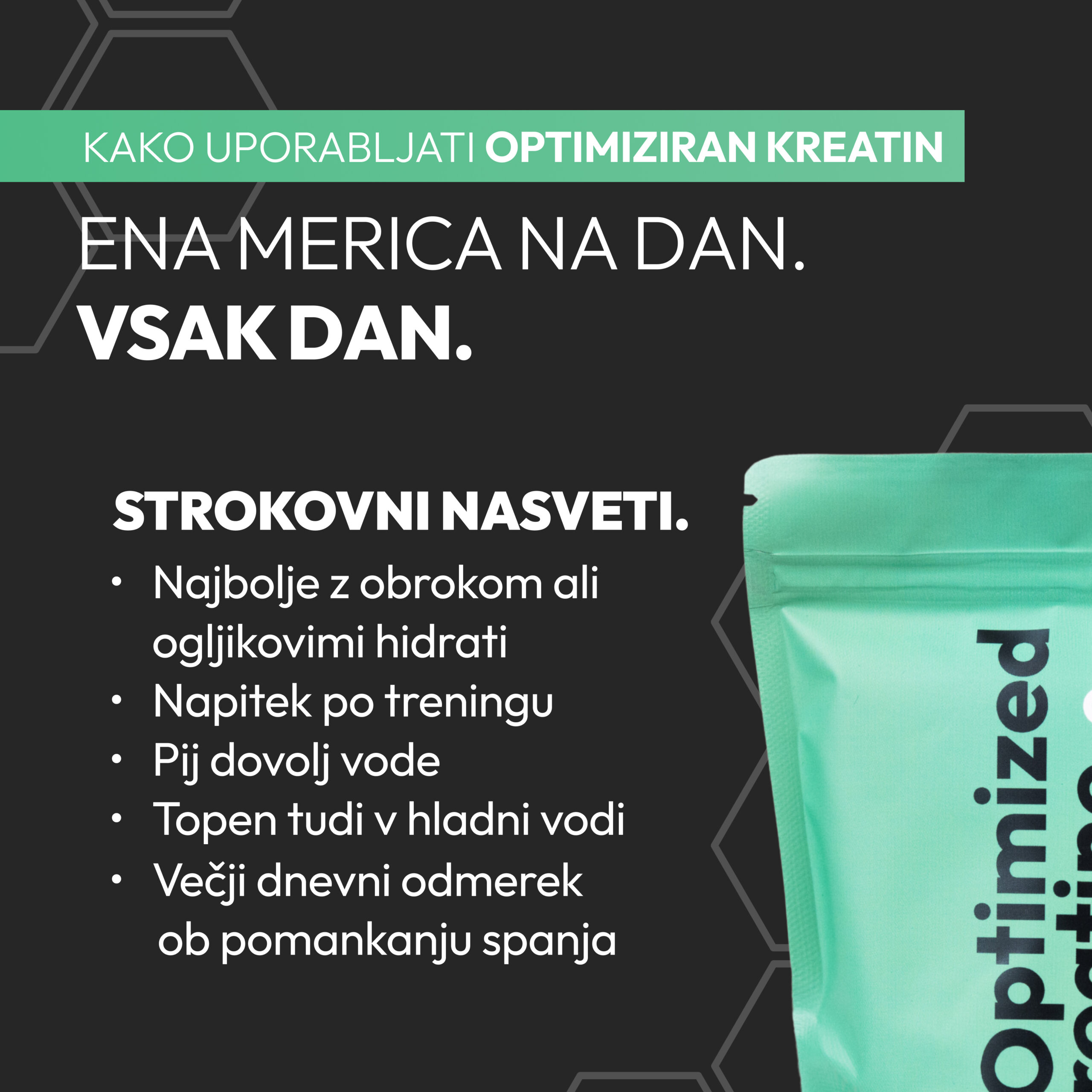 Optimiziran kreatin monohidrat 250g