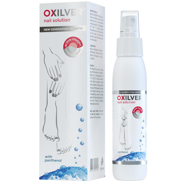 Oxilver pršilo za nego in obnovo nohtov z aktivnim kisikom in koloidnim srebrom 100ml