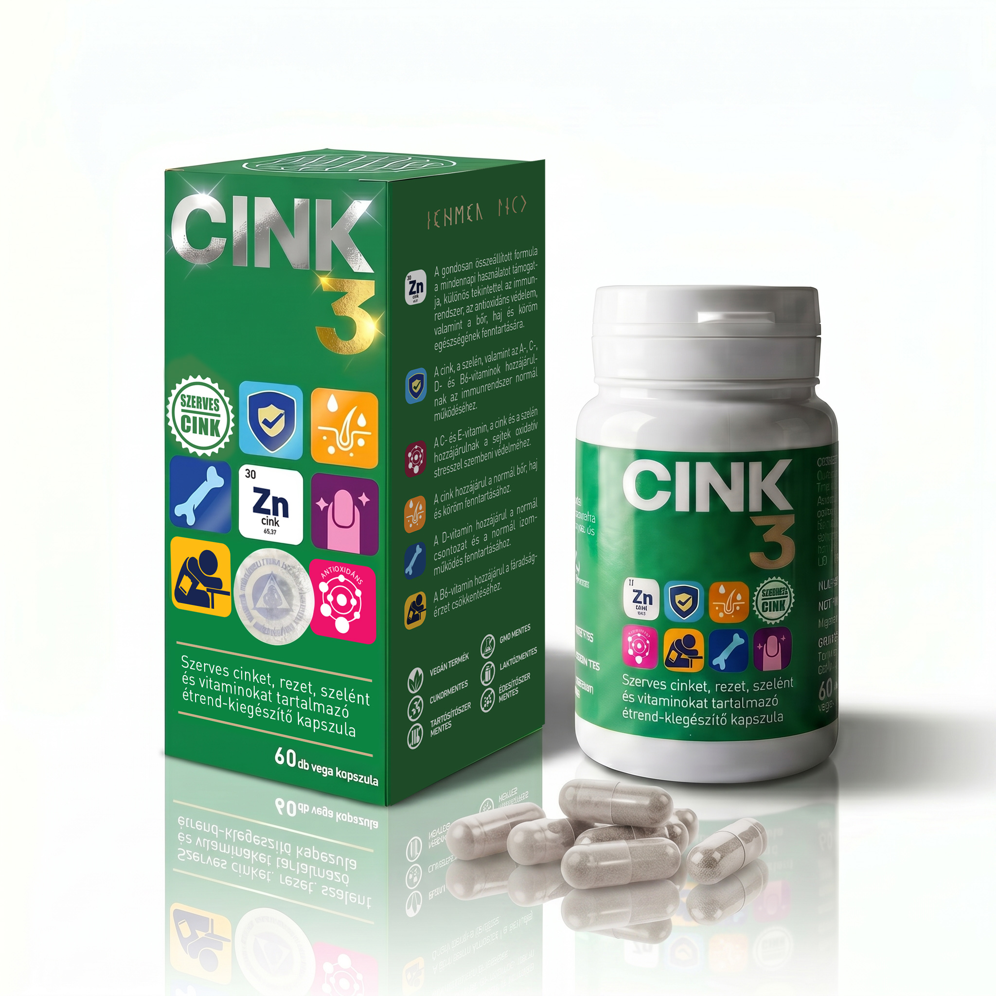 CINK 3 s cinkom, šilajitom, vitamini in minerali 60 kapsul