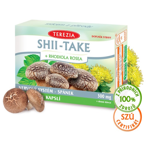 Shiitake in rodiola rosea 60 kapsul